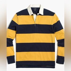 J.Crew Striped Rugby Polo Shirt Men’s Sz Medium Cotton Y2K 90s Preppy Blokecore